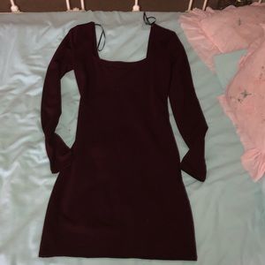 burgundy dress